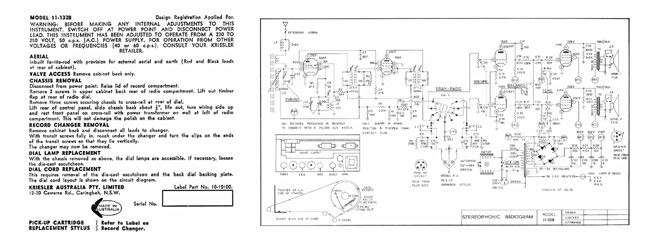 Kriesler 11-133BA Circuit Diagram