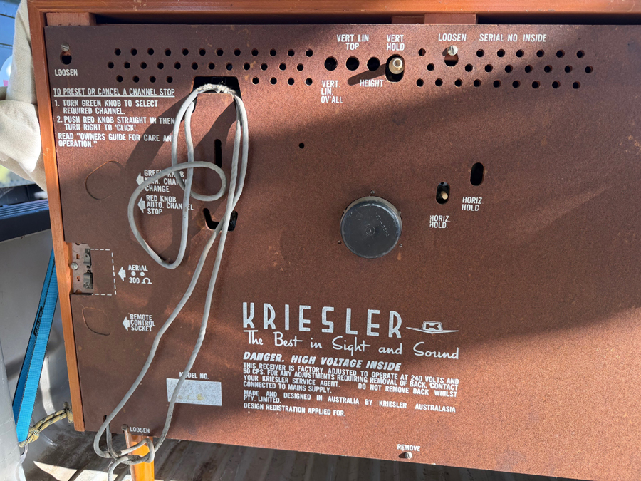 Kriesler 25 Hi Fiette Valve Television