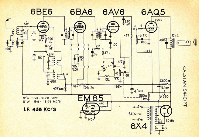 Calstan 554CPT Circuit Diagram