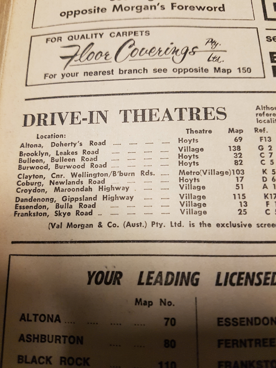 Drive-in theatre programme
