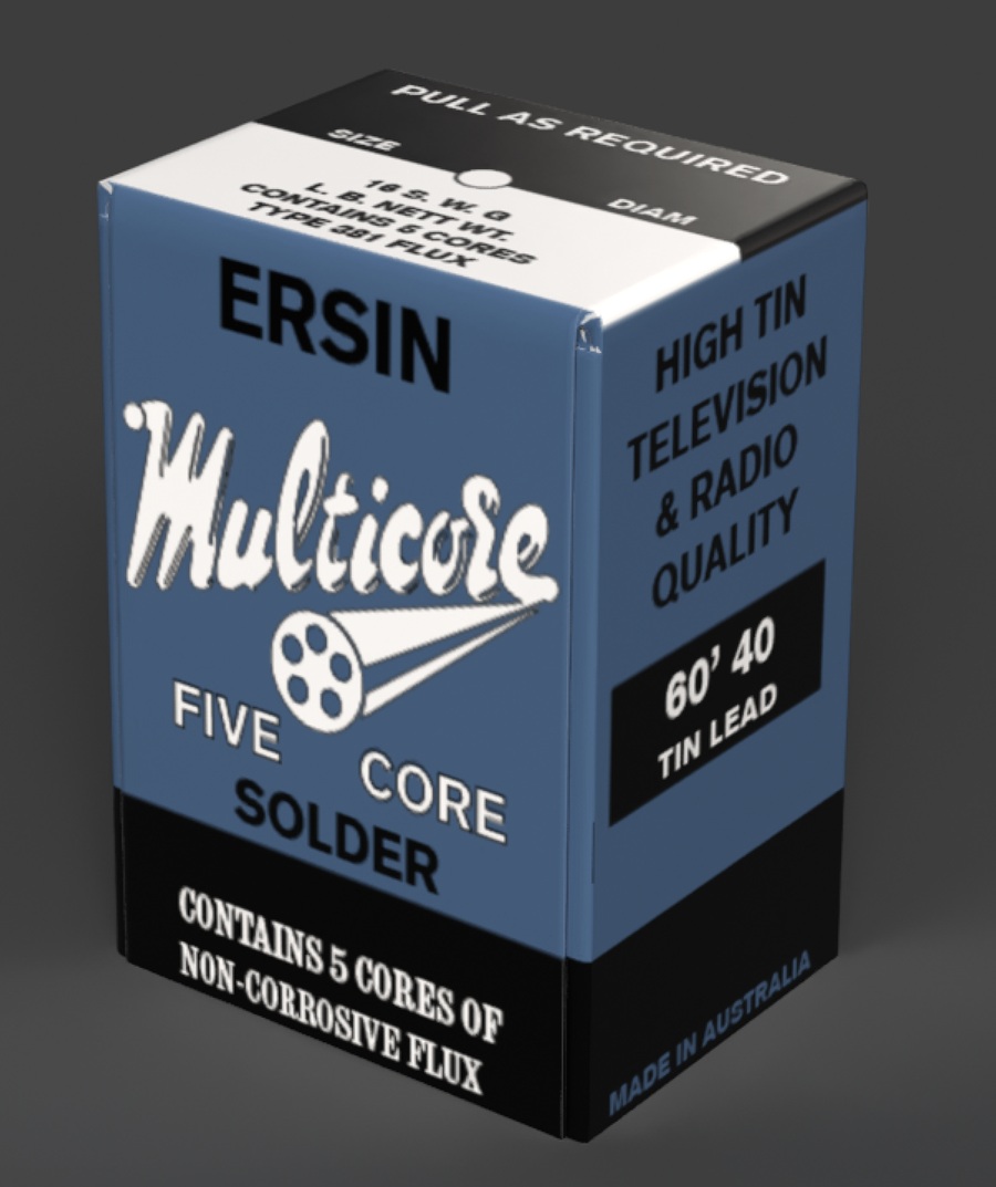 Cardboard box for solder