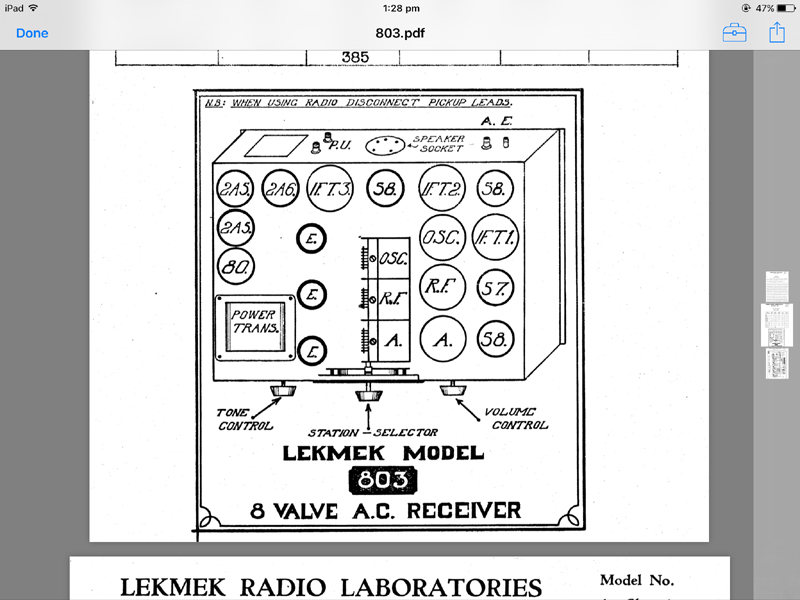 Lekmek 840 Console Radio