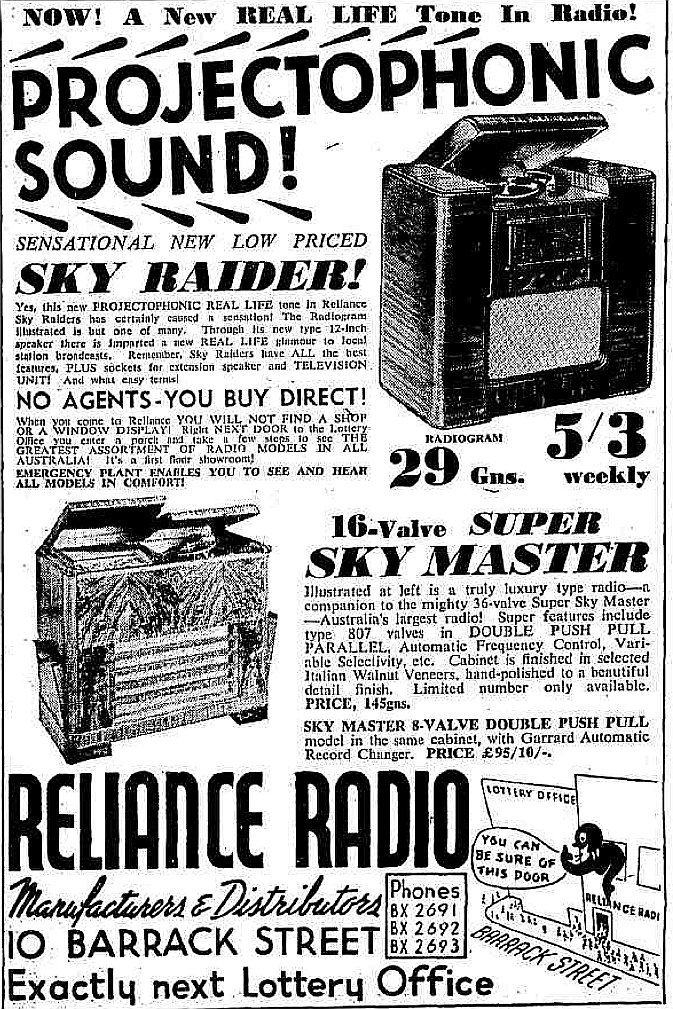 Reliance Skyraider and Skymaster Radios